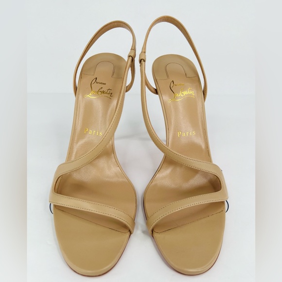 CHRISTIAN LOUBOUTIN Rosalie Nude Leather Stiletto Open Toe Sandals Size EU 41. - Picture 3 of 10
